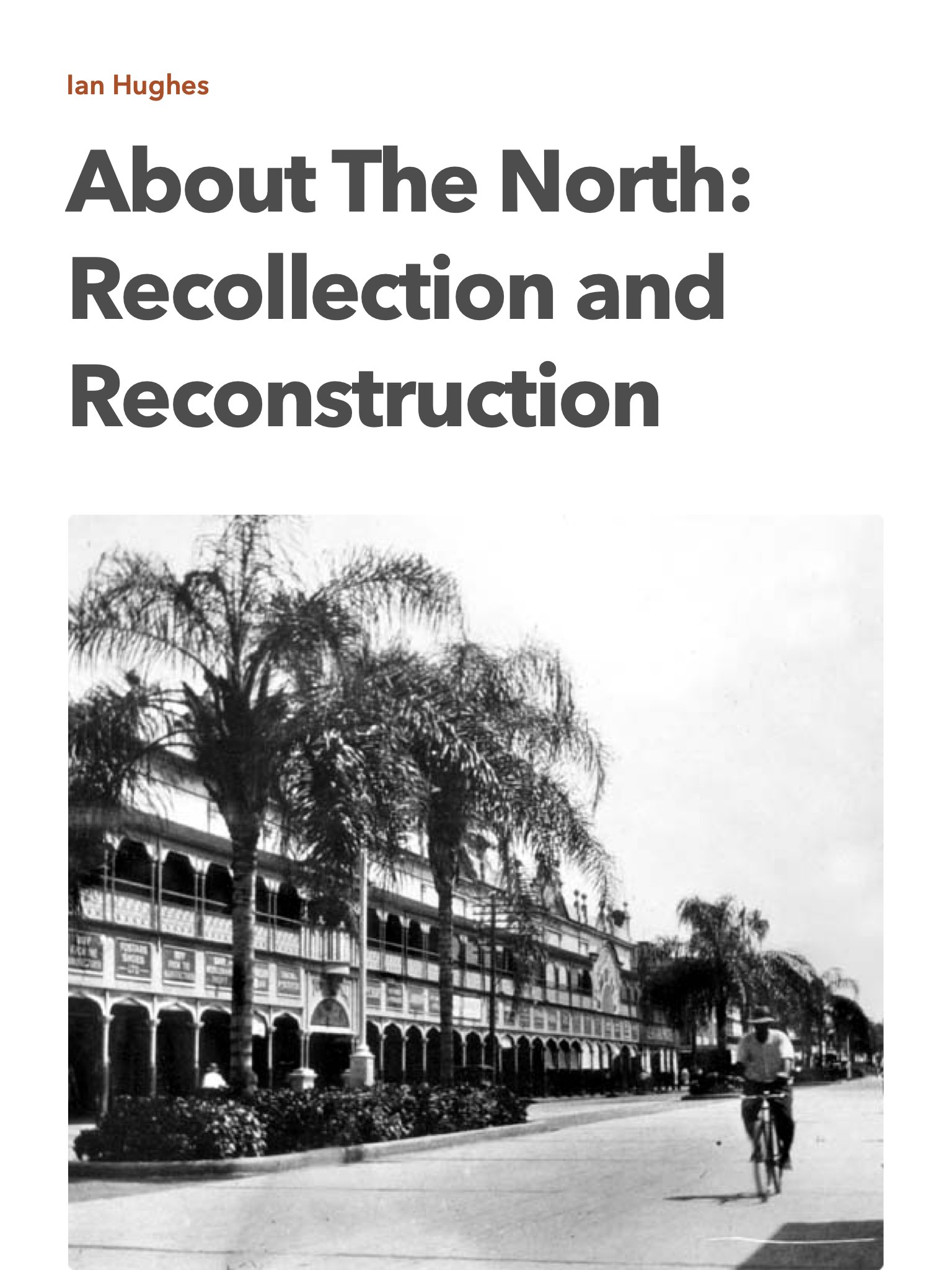 About The North:Recollection and Reconstruction cover.1