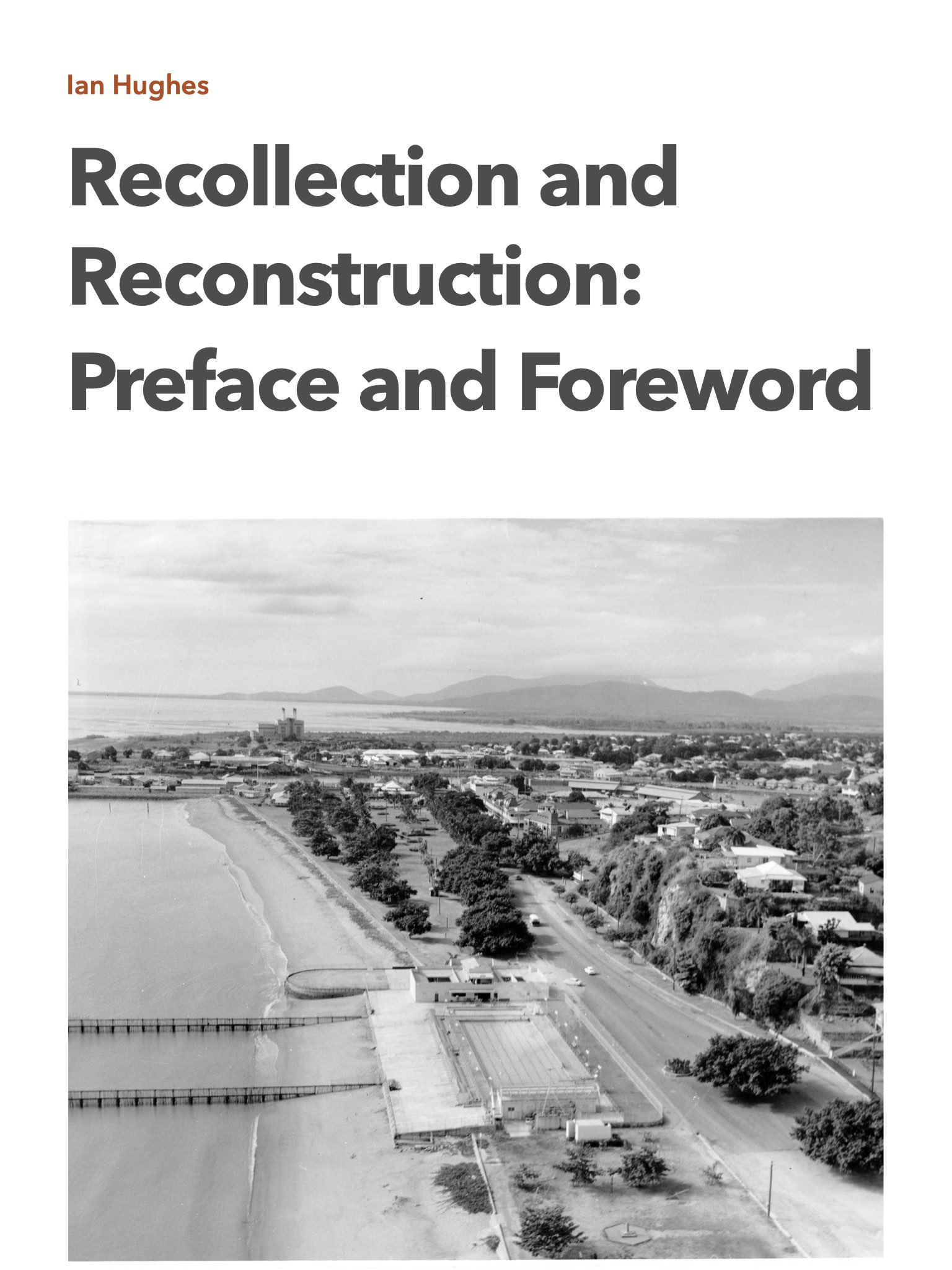 Recollection and Reconstruction: Preface cover.1